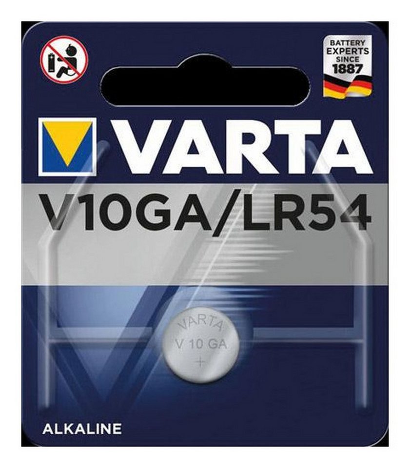 VARTA Batterie, (2 V), Knopfzelle 1,5V LR54 Alkali-Mangan 50 mAh Ø11,6 x 3,05 mm von VARTA