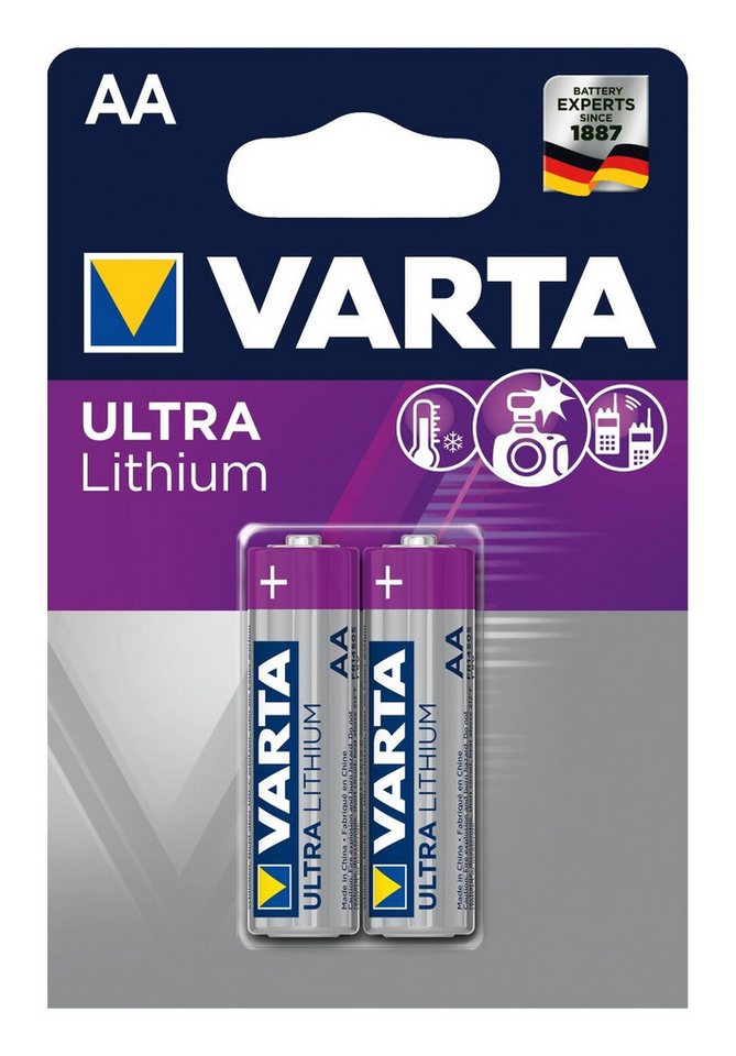 VARTA Batterie, (2 V), Mignon AA/AM3 Professional 1,5V LR6 Li 2600 mAh Ø14,5 x 50,5 mm von VARTA