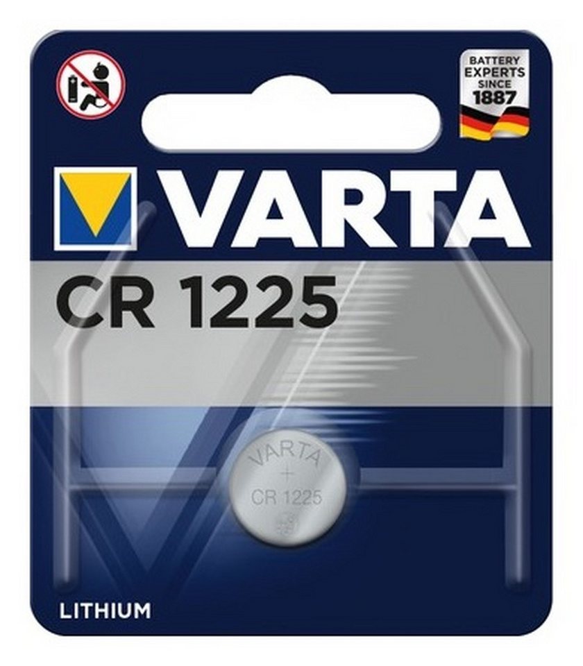 VARTA Batterie, (3 V), Knopfzelle 3V CR1225 Li 35 mAh Ø12 x 2,5 mm von VARTA