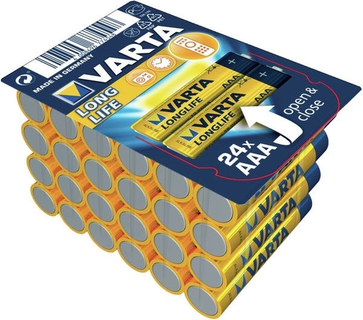 VARTA Batterie Longlife Micro AAA 1,5 Volt VE=24 Stück Batterie von VARTA