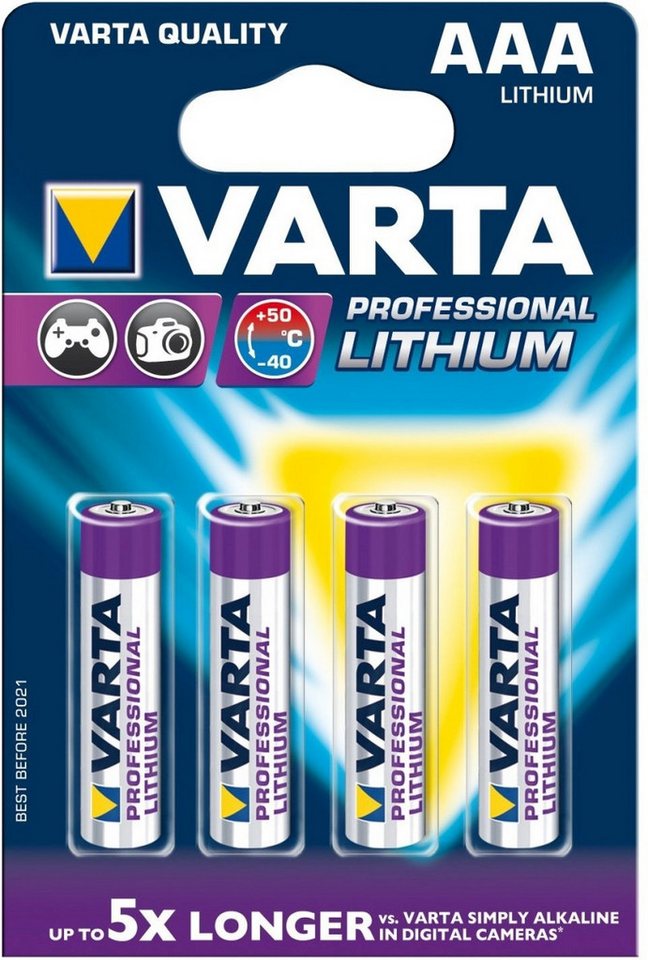 VARTA Batterie Micro 1,5V (AAA) 800mAh VE=4 Stück Batterie von VARTA