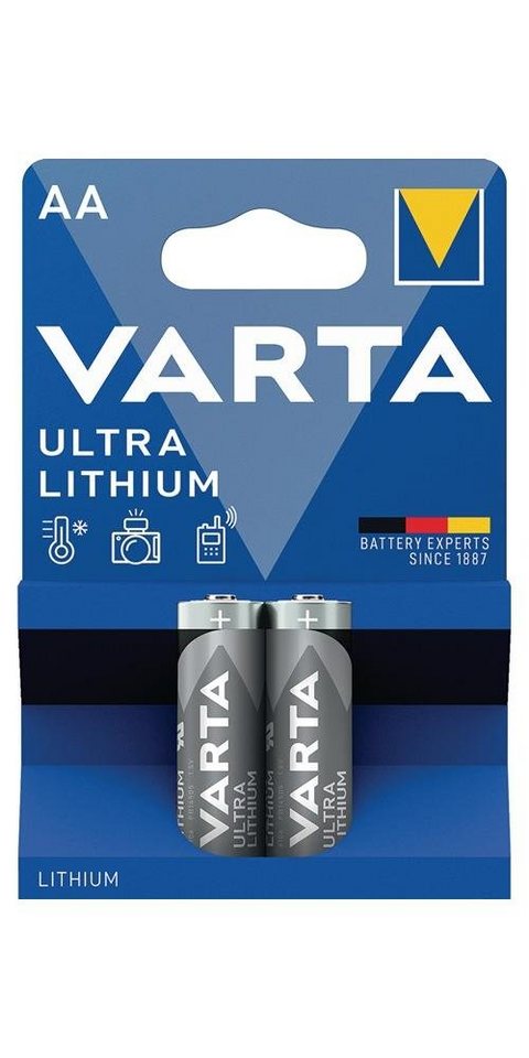VARTA Batterie ULTRA Lithium 1,5 V AA Mignon 2900 mAh FR14505 6106 Batterie von VARTA