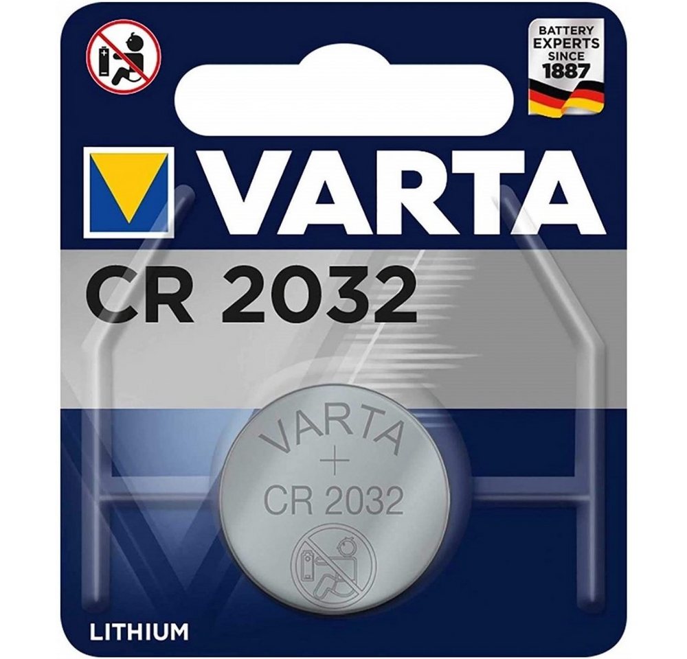 VARTA CR 2032 100er Pack - Knopfzellenbatterie - silber Knopfzelle von VARTA