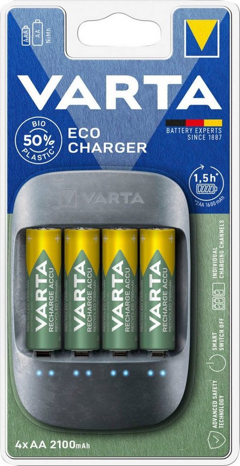 VARTA Eco Charger Batterie-Ladegerät (700 mA, 1-tlg) von VARTA