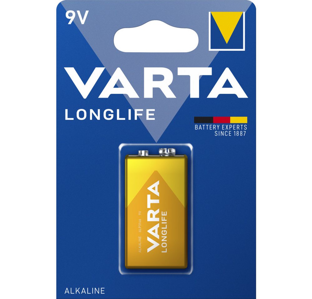 VARTA LONGLIFE 9V, 1er Blister Batterie Batterie von VARTA