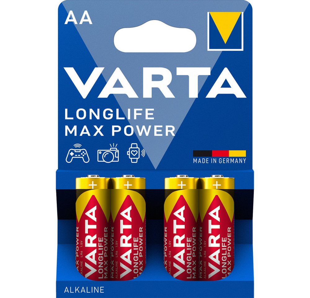VARTA LONGLIFE Max Power AA 4er Blister Batterie Batterie VARTA LONGLIFE Max Power AA 4er Blister Batterie Batterie von VARTA