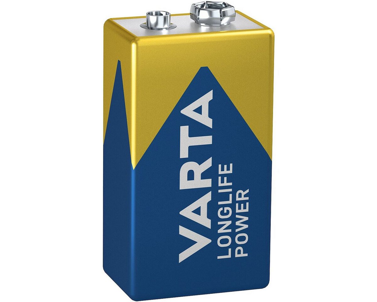 VARTA LONGLIFE Power Batterie, (9 V, 1 St), E-Block / 6LP3146, 9 V, Alkali von VARTA