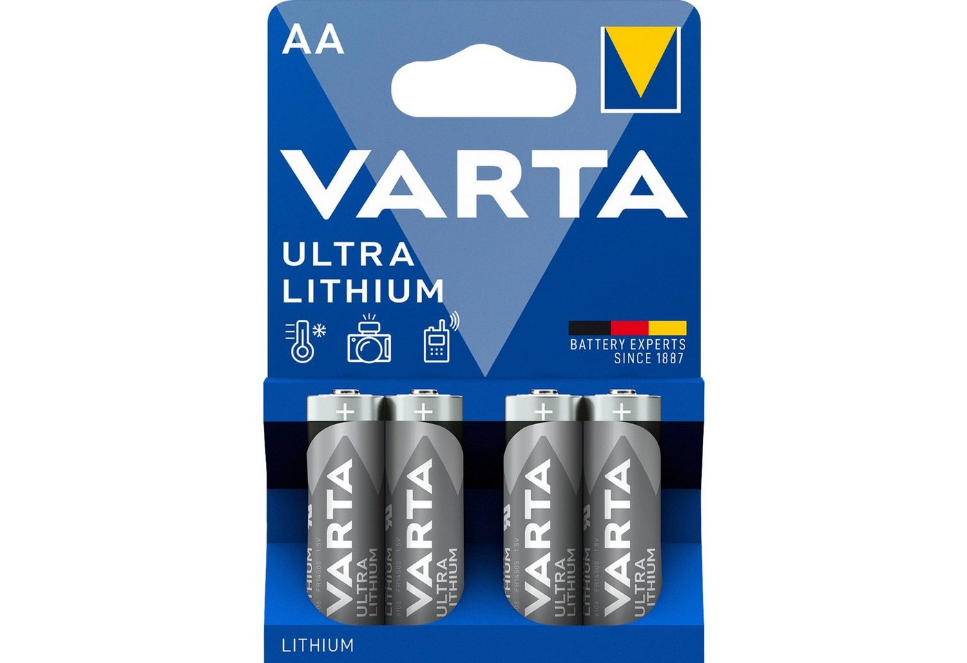 VARTA VARTA Lithium, Batterie, (4 Stück, AA) Batterie VARTA VARTA Lithium, Batterie, (4 Stück, AA) Batterie von VARTA