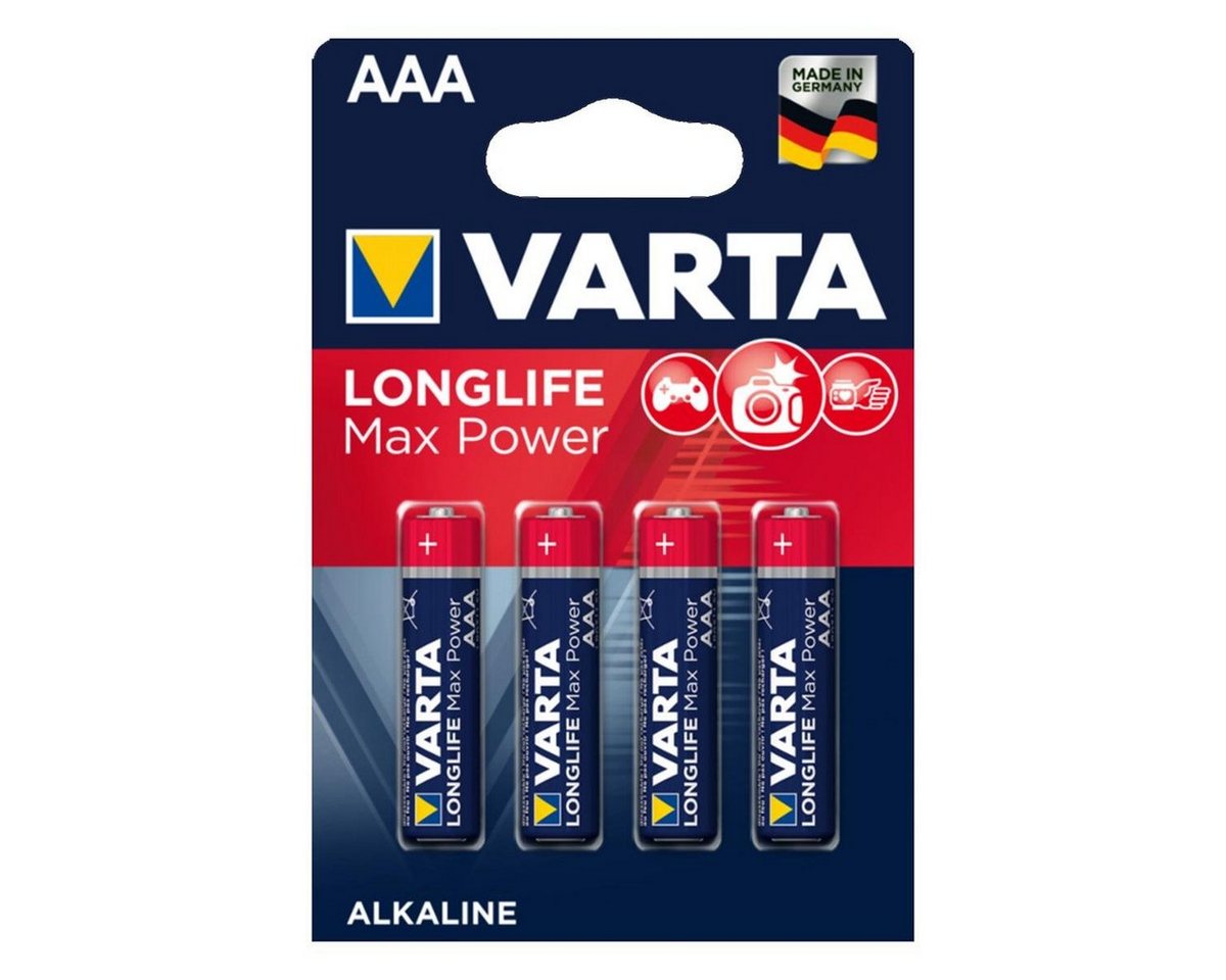 VARTA Longlife Max Power 4er-Pack AAA Batterien Akku von VARTA