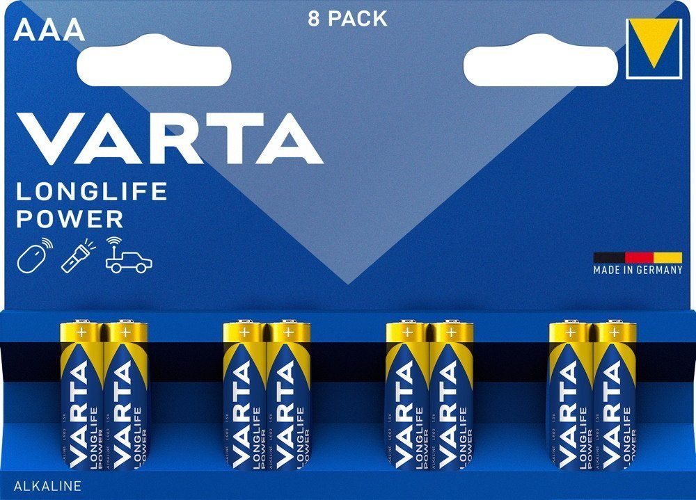 VARTA Longlife Power Batterie, LR03 (8 St) von VARTA