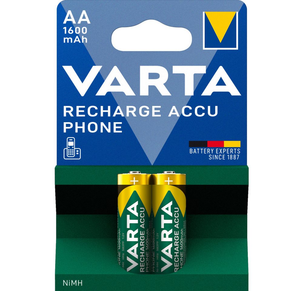 VARTA RECHARGE ACCU Phone AA, 2er Blister Akku Akku VARTA RECHARGE ACCU Phone AA, 2er Blister Akku Akku von VARTA