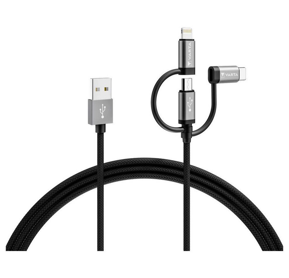 VARTA Speed Charge & Sync cable: 3in1 USB-A to USB-Kabel von VARTA