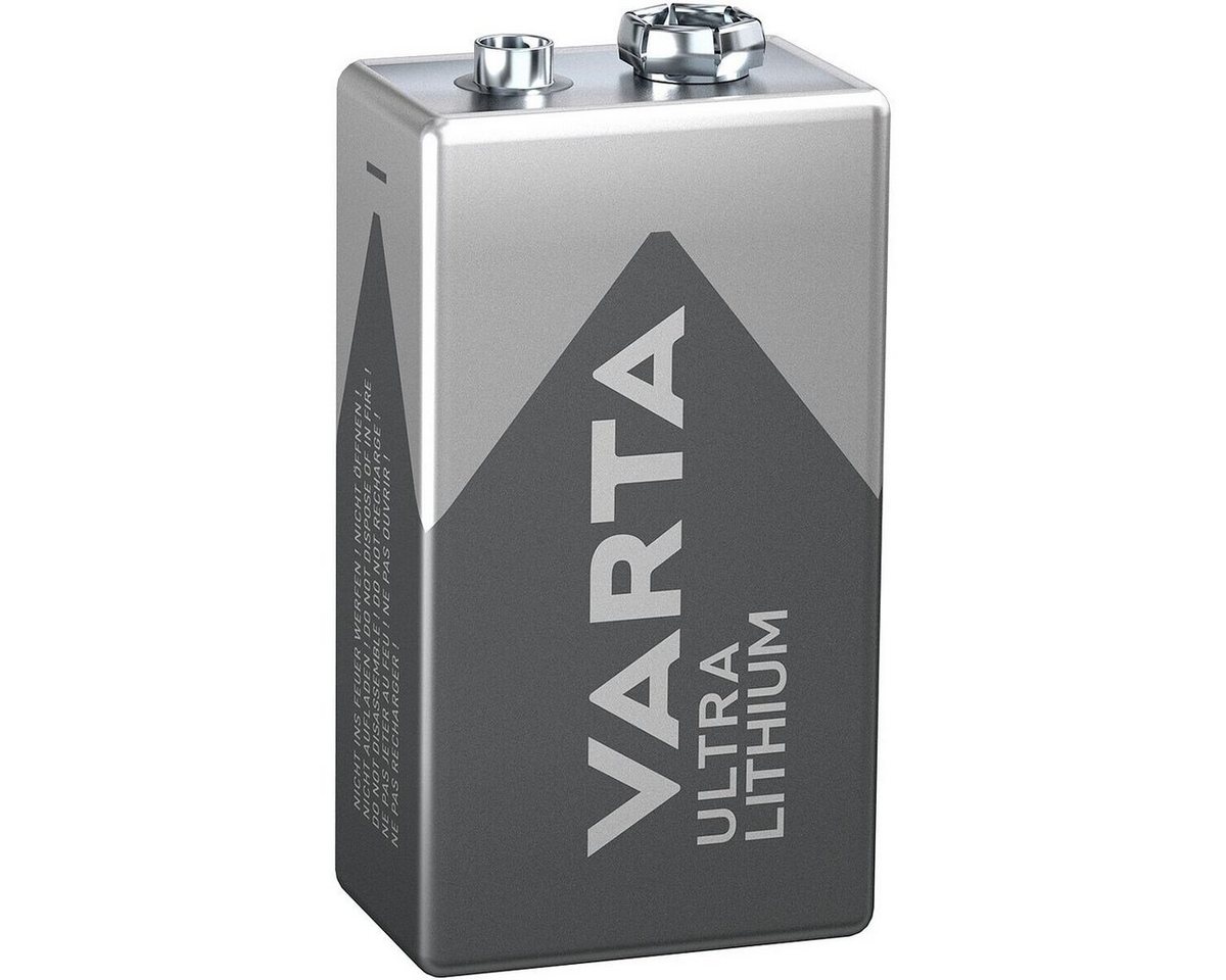 VARTA ULTRA LITHIUM Batterie, (9 V, 1 St), E-Block / 6LR61, 9 V, Lithium Primär von VARTA