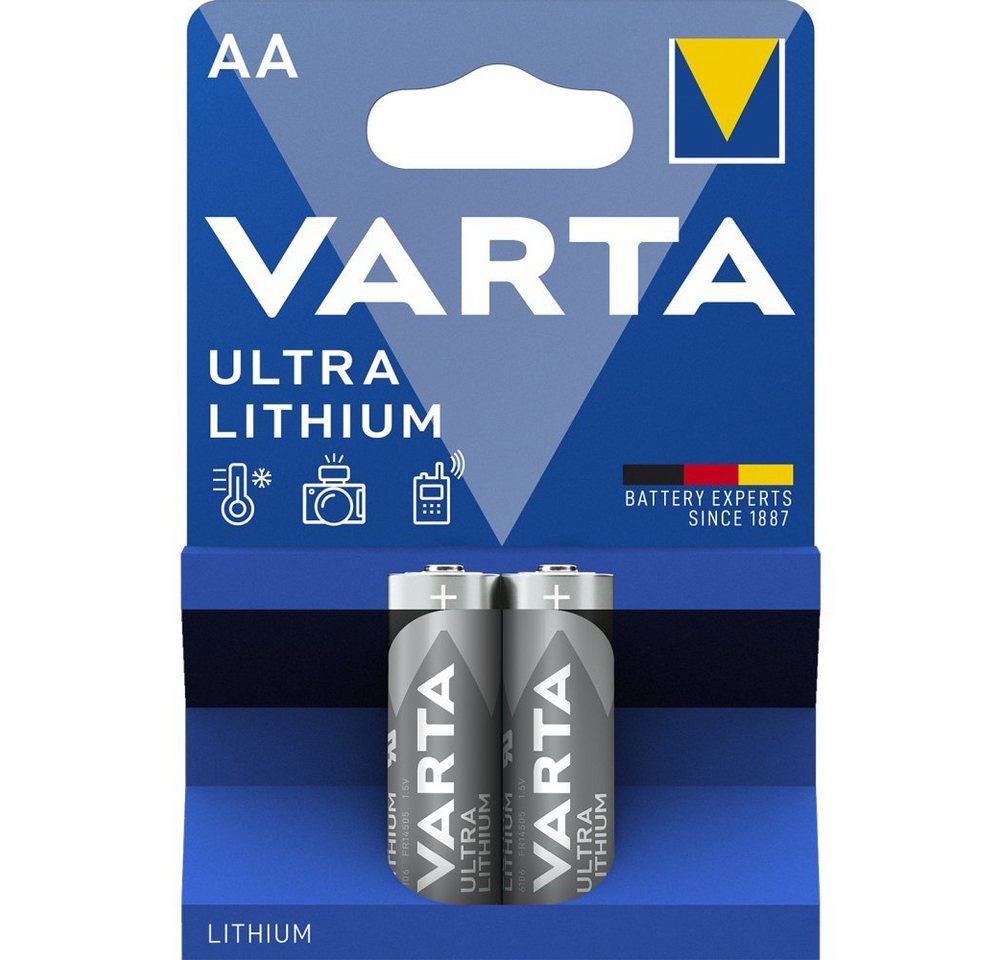 VARTA ULTRA Lithium AA, 2er Blister Batterie Batterie von VARTA
