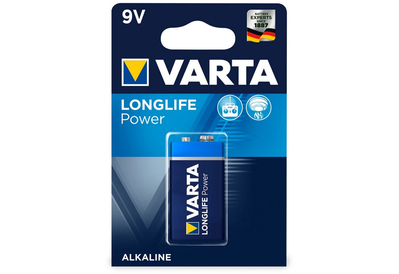 VARTA VARTA 9V-Blockbatterie, LONGLIFE, Power Batterie VARTA VARTA 9V-Blockbatterie, LONGLIFE, Power Batterie von VARTA