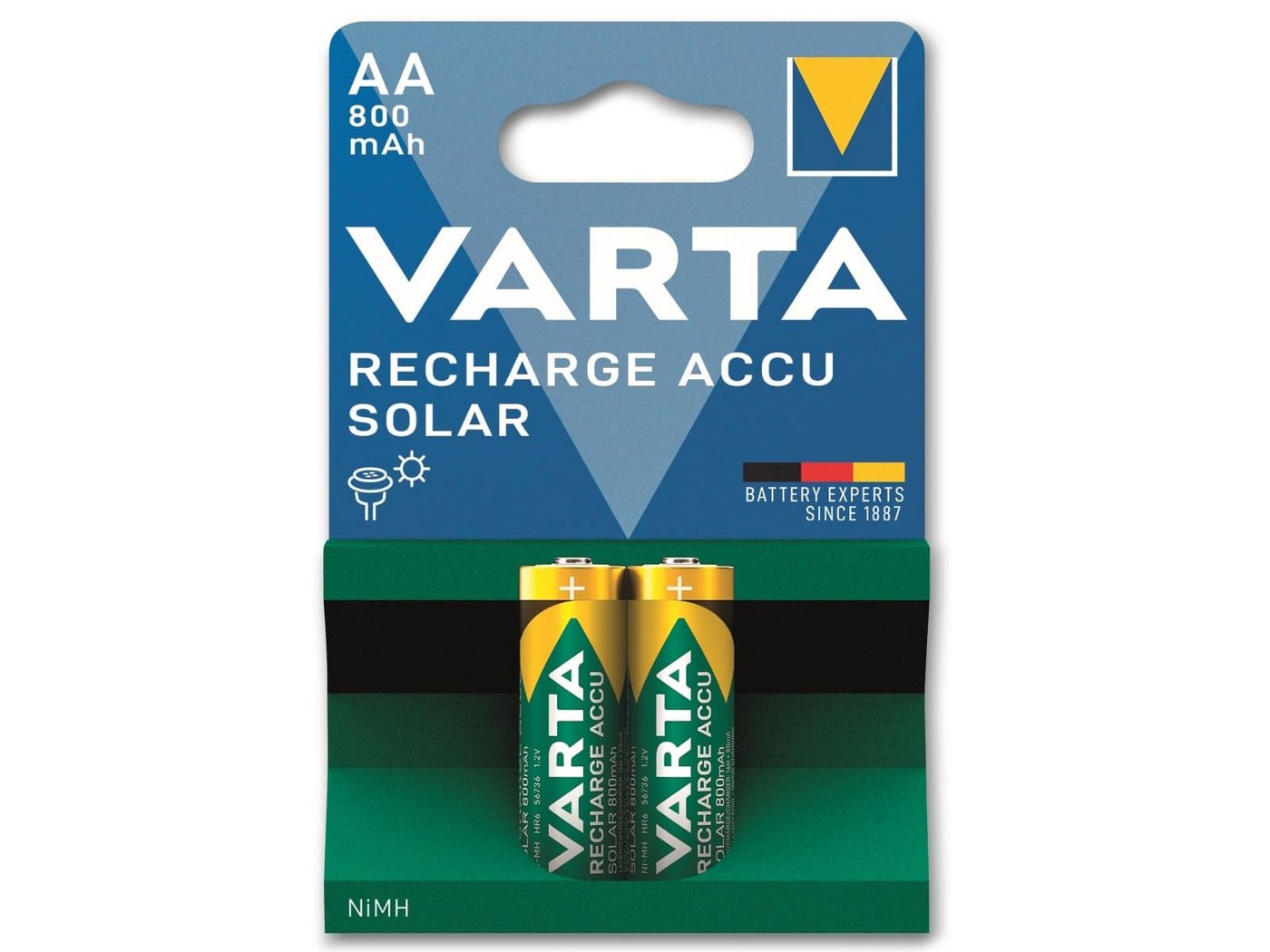 VARTA VARTA Akku NiMH, Mignon, AA, HR06, 1.2V/800mAh Akku von VARTA