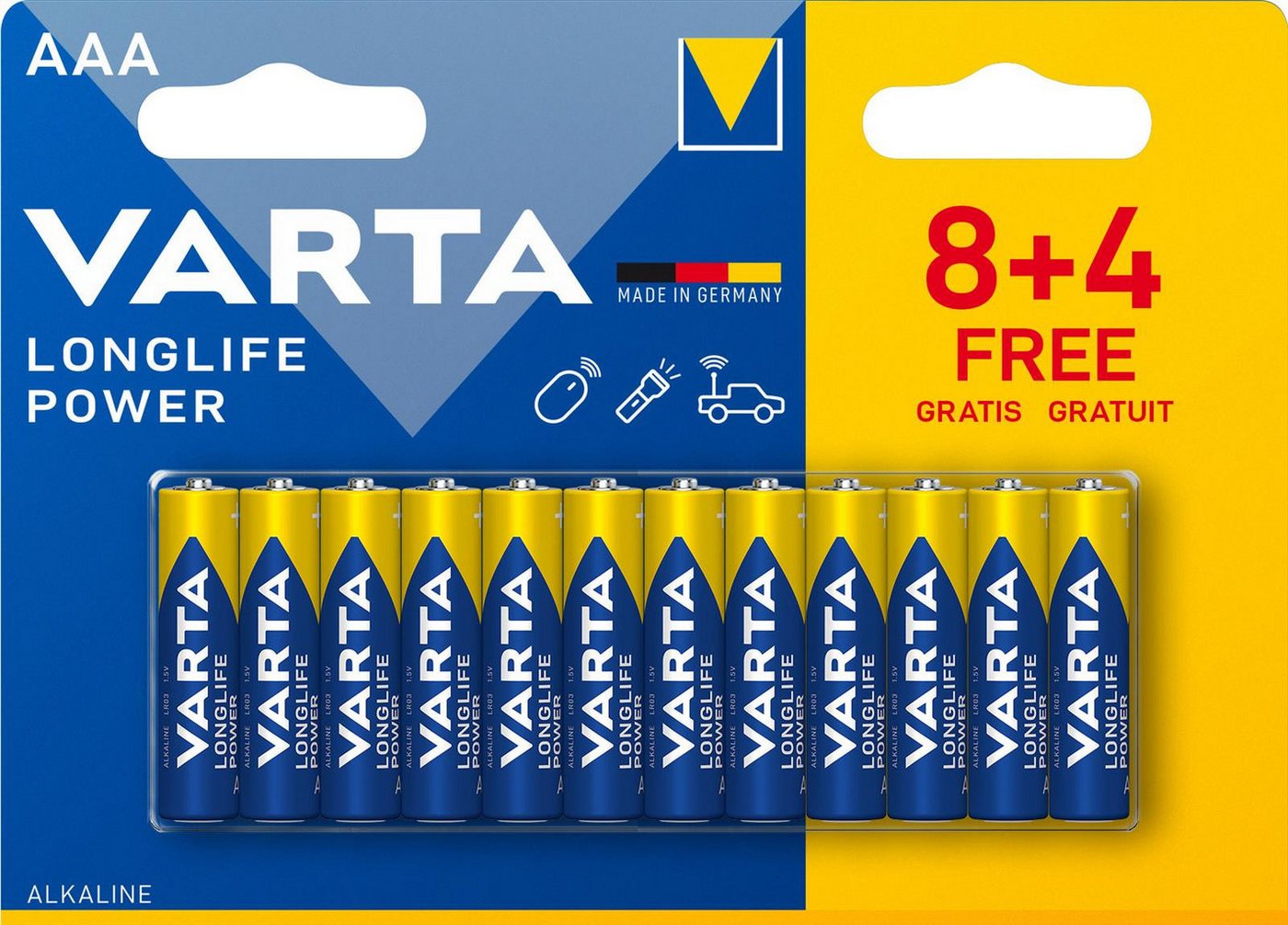 VARTA VARTA Alkaline Batterie "High Energy", Micro AAA, 8+4 GRATIS Akku VARTA VARTA Alkaline Batterie "High Energy", Micro AAA, 8+4 GRATIS Akku von VARTA