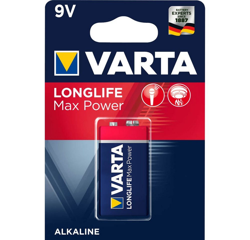 VARTA VARTA Batterie LONGLIFE Max Power E-Block 9,0 V 6LR61 Akku von VARTA