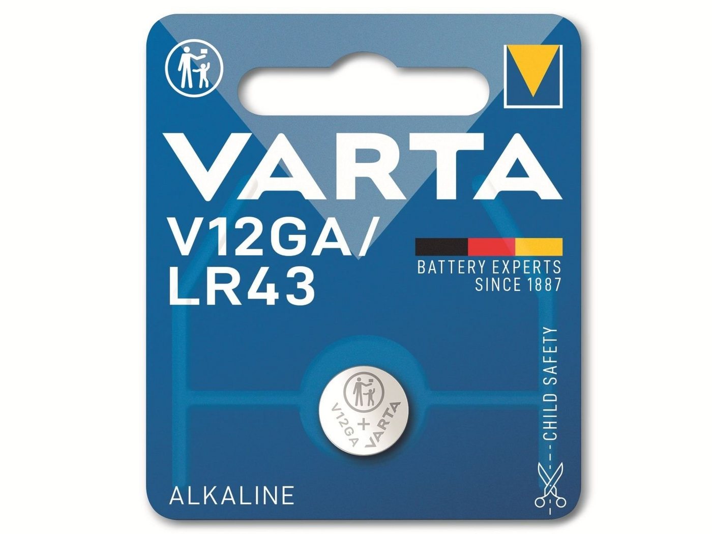 VARTA VARTA Knopfzelle Alkaline, LR43, 1.5V V12GA, Knopfzelle von VARTA