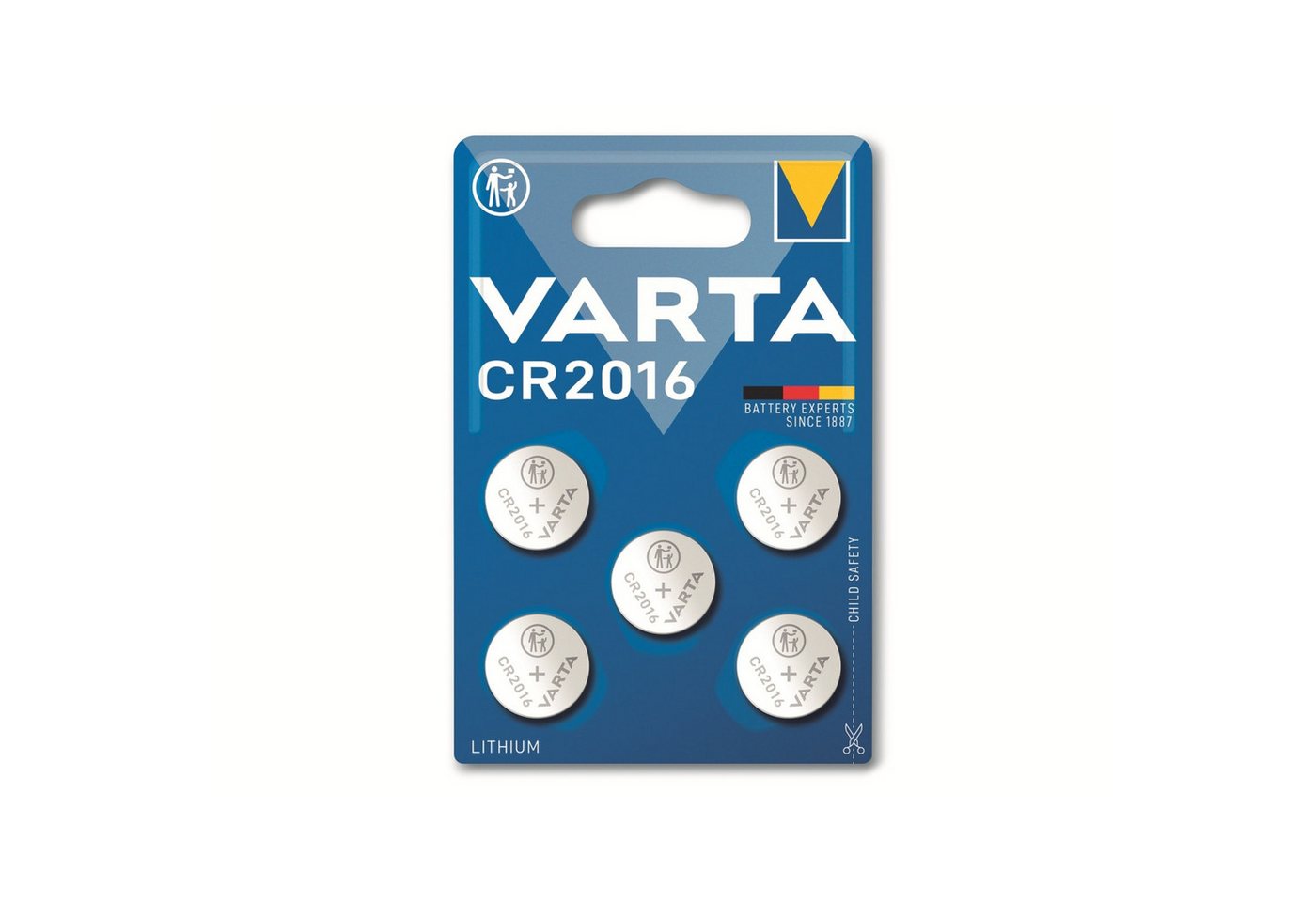 VARTA VARTA Knopfzelle Lithium, CR2016, 3V 5 Stück Batterie VARTA VARTA Knopfzelle Lithium, CR2016, 3V 5 Stück Batterie von VARTA
