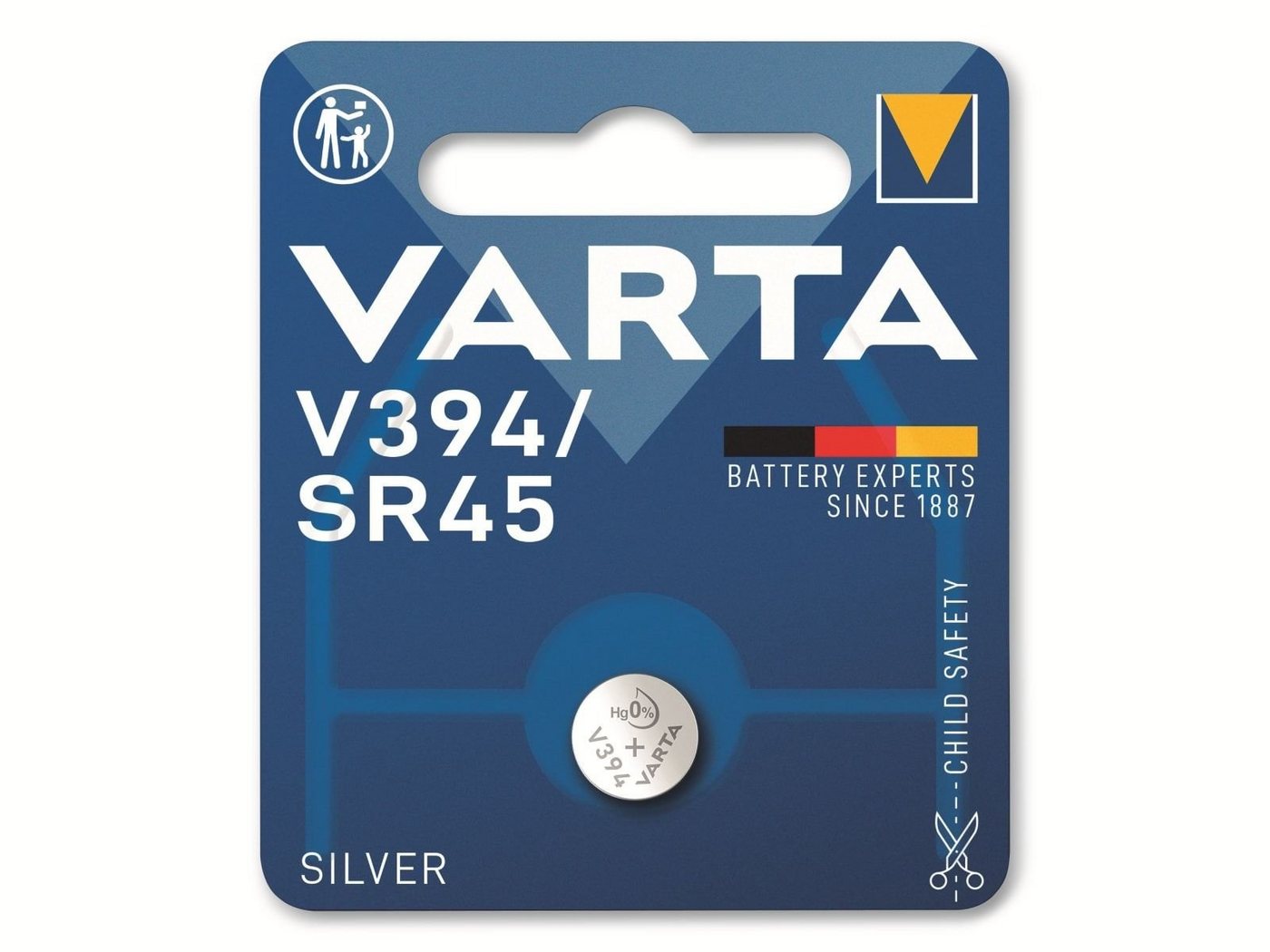 VARTA VARTA Knopfzelle Silver Oxide, 394 SR45, 1.55V, 1 Knopfzelle von VARTA