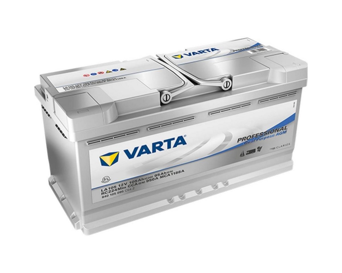 VARTA VARTA LA105 Professional AGM 105Ah 12V 950A Batterie Batterie, (12 V V) von VARTA