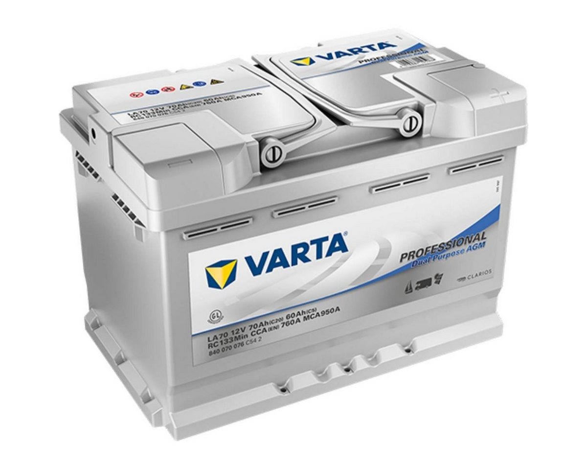 VARTA VARTA LA70 Professional AGM 70Ah 12V 760A Batterie Batterie, (12 V V) von VARTA