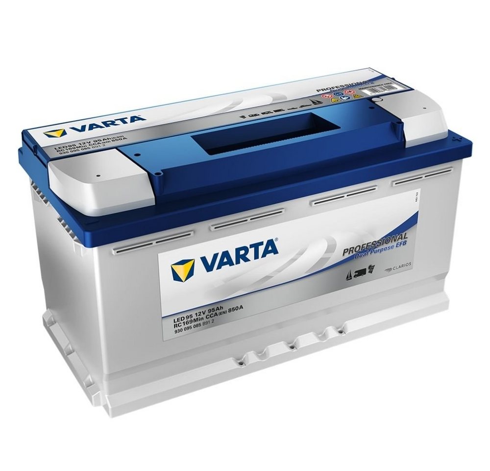 VARTA VARTA LED95 Professional Dual Purpose EFB 95Ah 12V Batterie Batterie, (12 V V) von VARTA