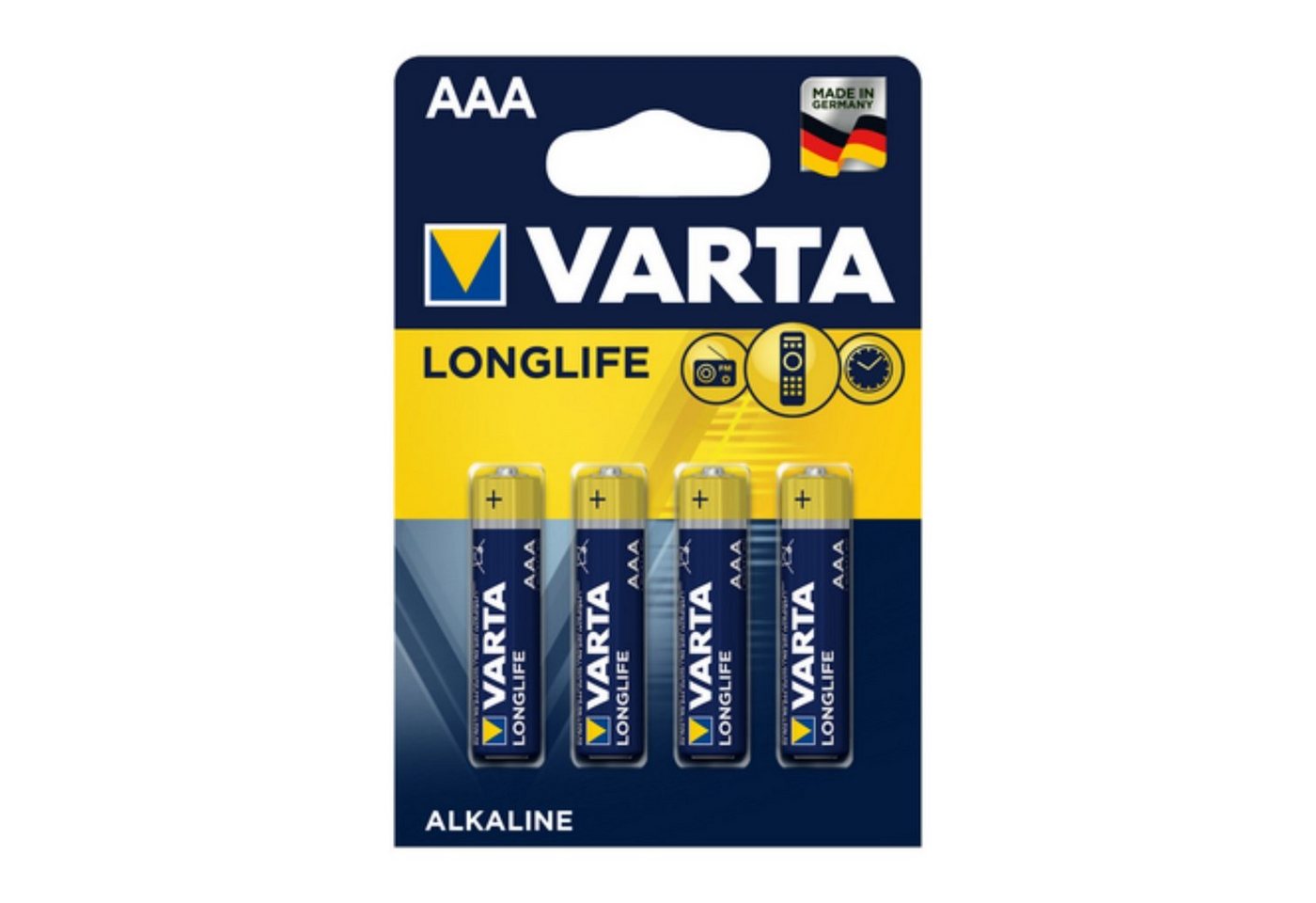 VARTA VARTA Longlife 4103 AAA BL4 Alkaline Einweg Batterie 1,5V Batterie von VARTA
