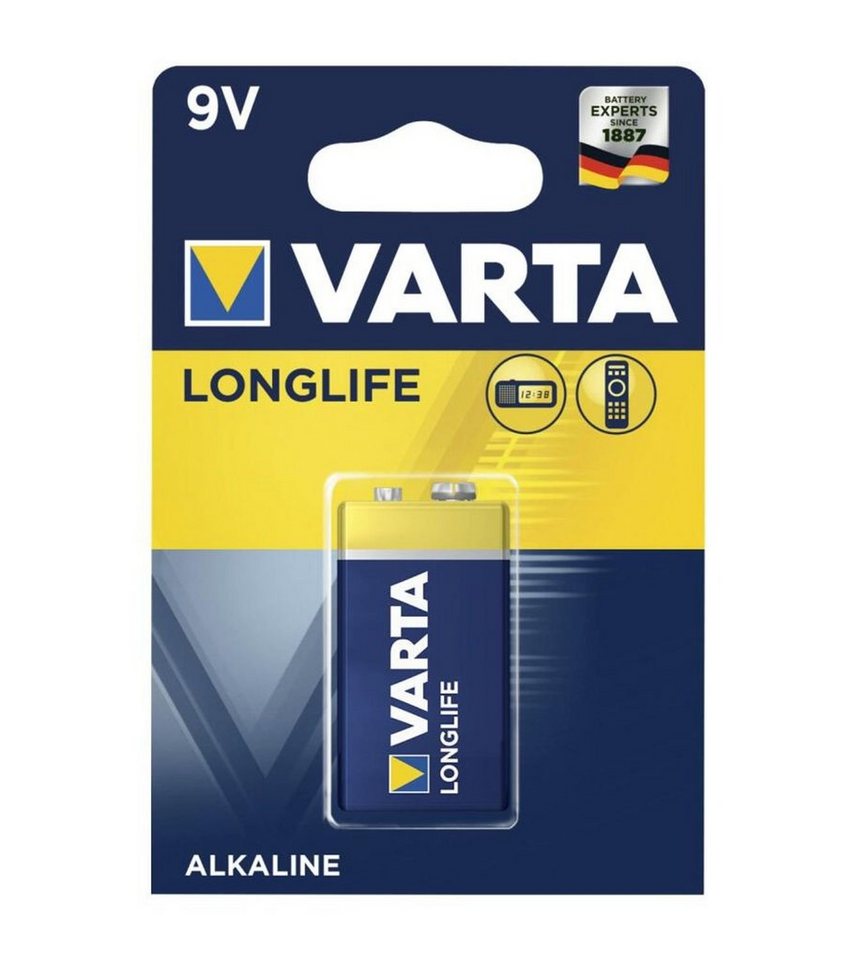 VARTA VARTA Longlife 9V E-Block Batterie, (10 St) von VARTA