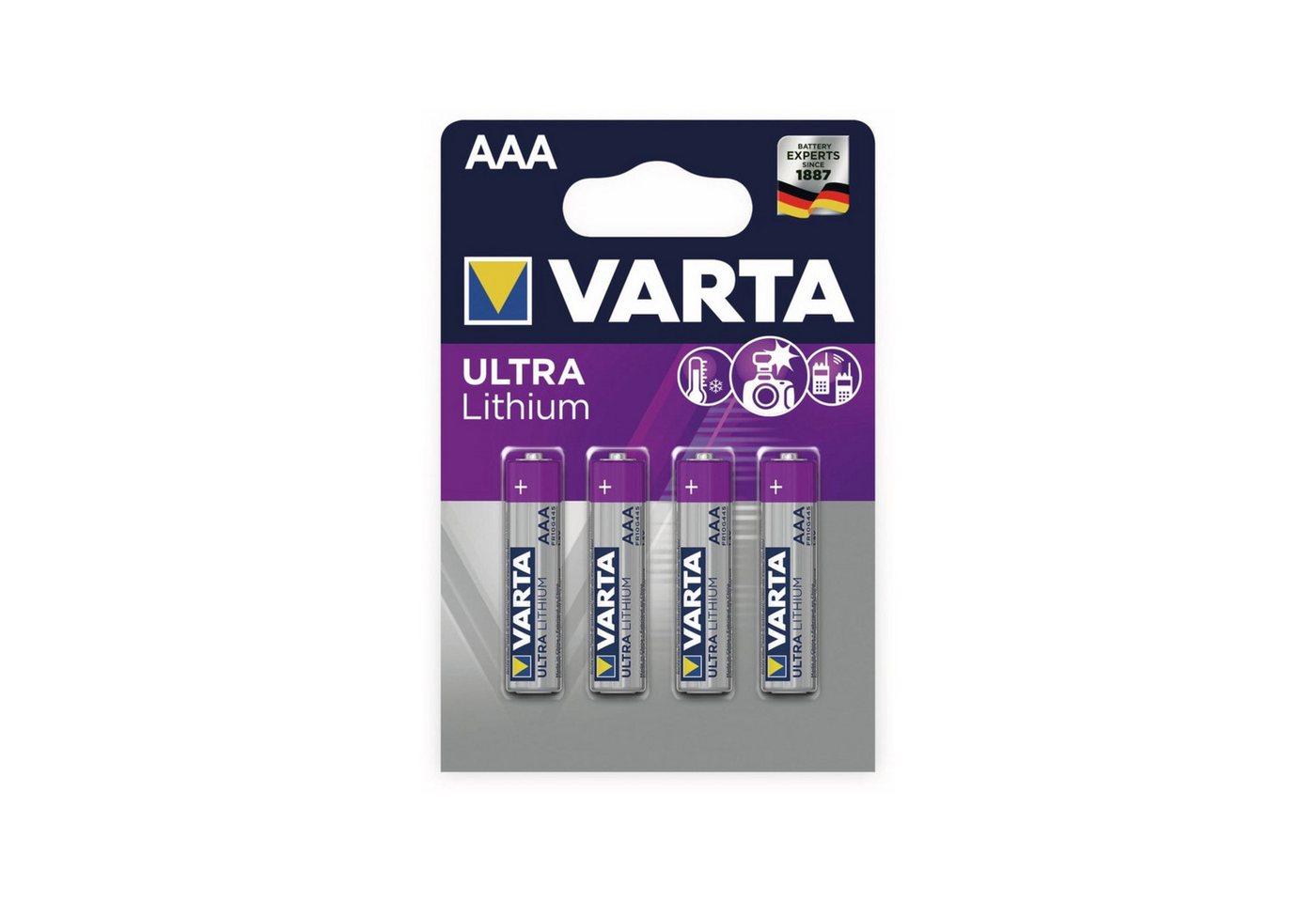 VARTA VARTA Micro-Lithiumbatterie ULTRA, 4 Stück Batterie von VARTA
