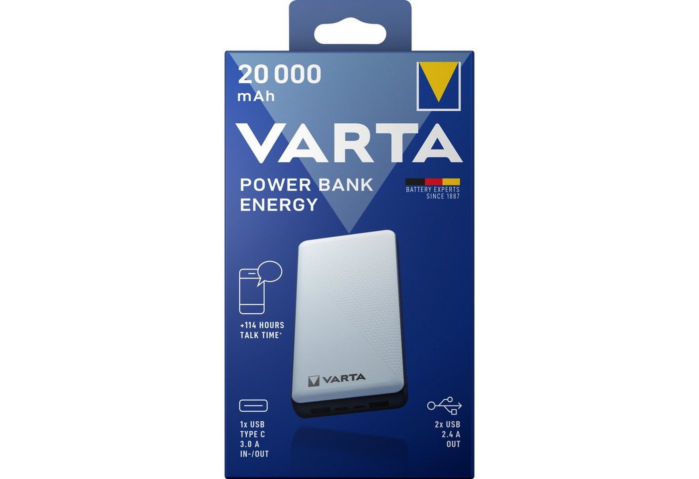 VARTA VARTA Powerbank Energy 20000, (20.000 mAh) Powerbank von VARTA