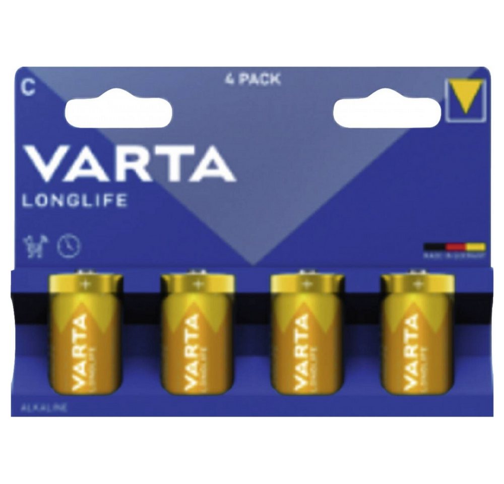 VARTA Varta 4114 LONGLIFE Baby C Batterien 4er Blister Akku Varta 4114 LONGLIFE Baby C Blister 4er, Hohe Leistung für Babygeräte VARTA Varta 4114 LONGLIFE Baby C Batterien 4er Blister Akku Varta 4114 LONGLIFE Baby C Blister 4er, Hohe Leistung für Babygeräte von VARTA