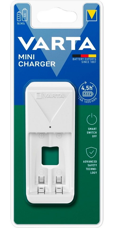 VARTA Varta Akku Ladegerät Mini Charger weiß für 2 AA / AAA 57656101401 Batterie-Ladegerät VARTA Varta Akku Ladegerät Mini Charger weiß für 2 AA / AAA 57656101401 Batterie-Ladegerät von VARTA