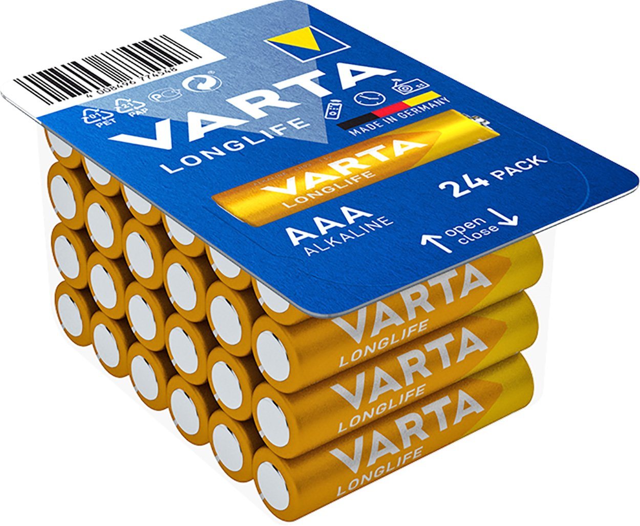 VARTA Varta Batterie Alkaline, Micro, AAA, LR03, 1.5V Longlife, Retail Box Batterie VARTA Varta Batterie Alkaline, Micro, AAA, LR03, 1.5V Longlife, Retail Box Batterie von VARTA