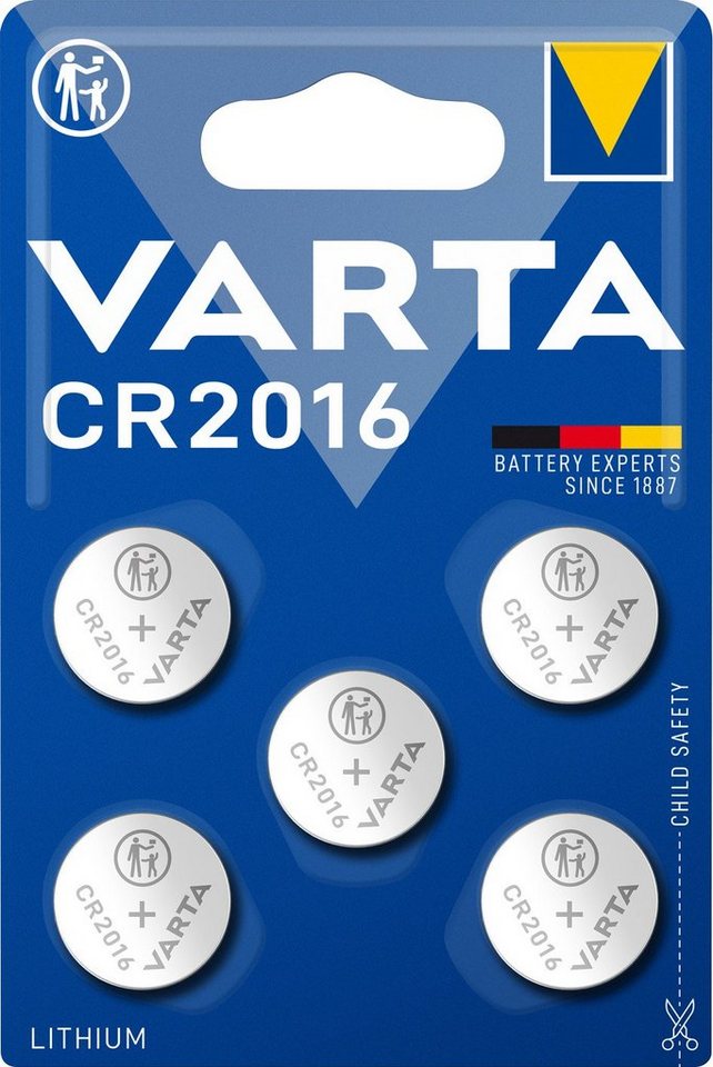 VARTA Varta Batterie Lithium, Knopfzelle, CR2016, 3V Electronics, Retail Bl Knopfzelle VARTA Varta Batterie Lithium, Knopfzelle, CR2016, 3V Electronics, Retail Bl Knopfzelle von VARTA