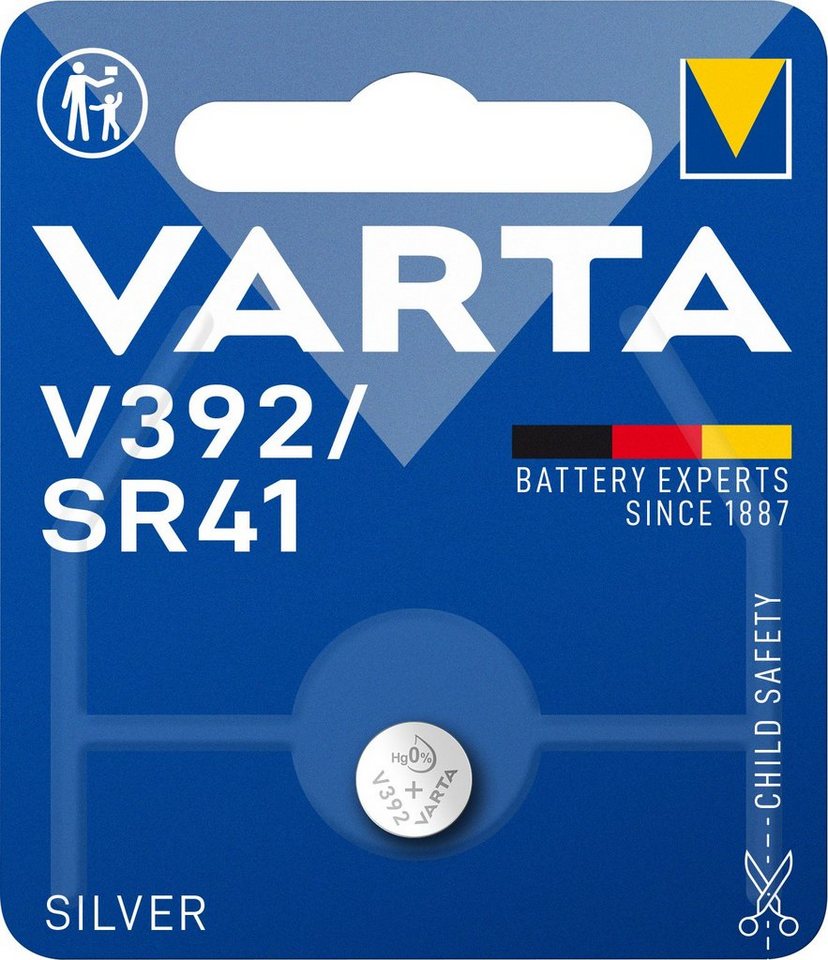VARTA Varta Batterie Silver Oxide, Knopfzelle, 392, SR41, 1.55V Electronics Knopfzelle von VARTA