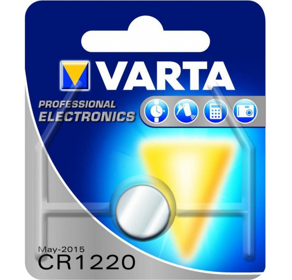 VARTA Varta CR1220 3V Lithium Knopfzelle - 1er Blister Akku Varta Electronics CR1220 1er Blister Knopfzelle (3 V V), Geringe Selbstentladung von VARTA