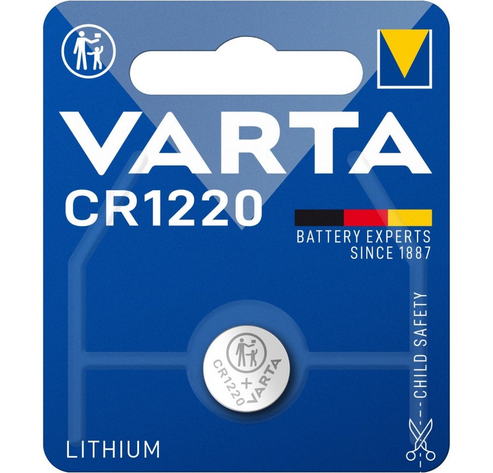 VARTA Varta CR1220 Knopfzelle 1er Blister - Batterie Knopfzelle, (3 V V), Ideal für geringe Stromverbraucher von VARTA