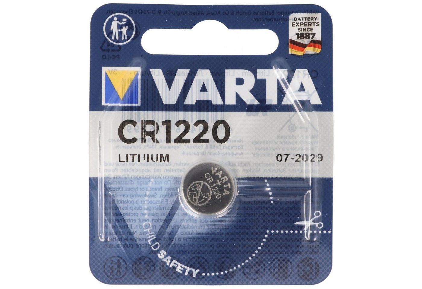VARTA Varta CR1220 Lithium Batterie Batterie, (3,0 V) von VARTA