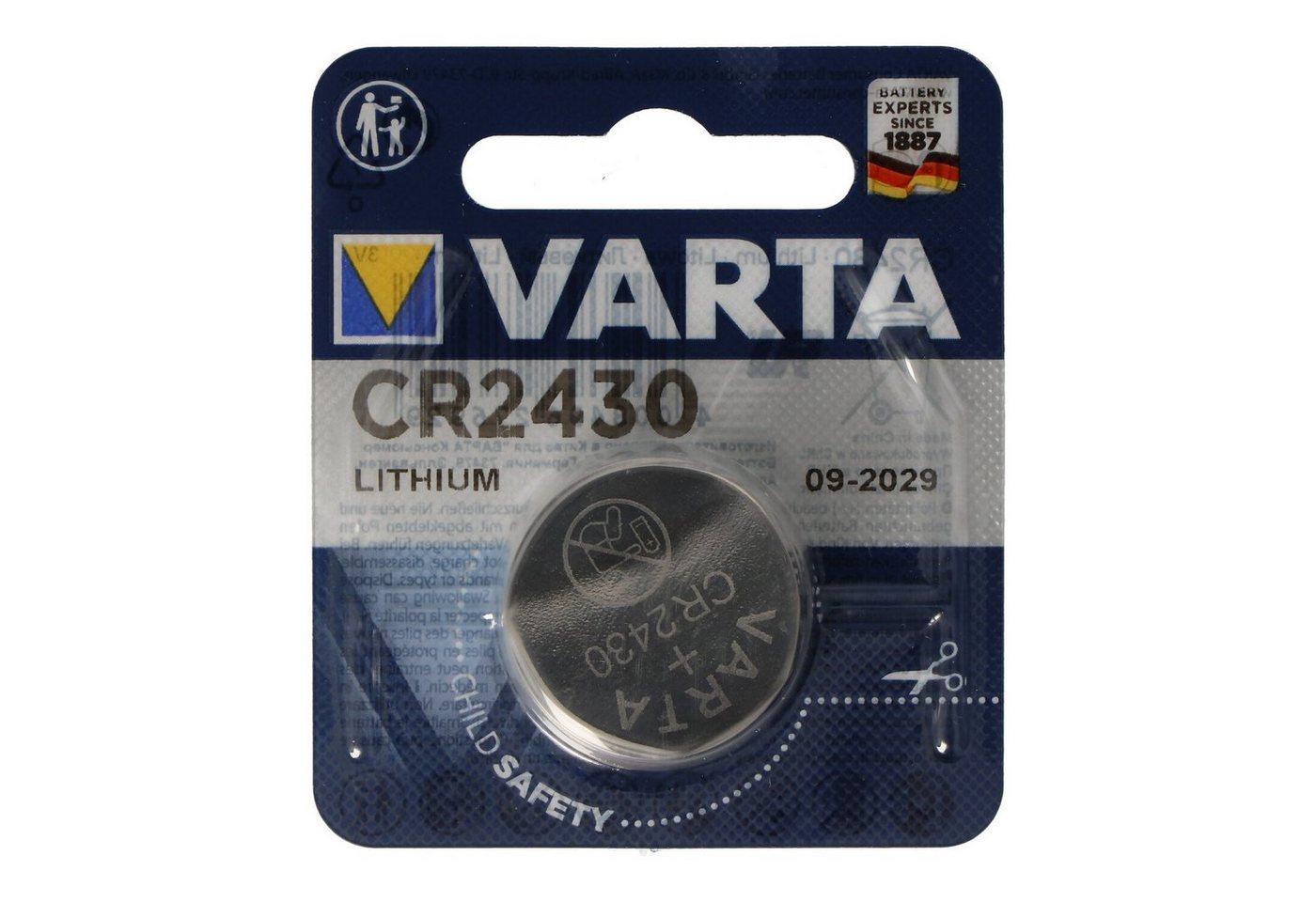 VARTA Varta CR2430 Lithium Batterie IEC CR2430 Batterie, (3,0 V) von VARTA