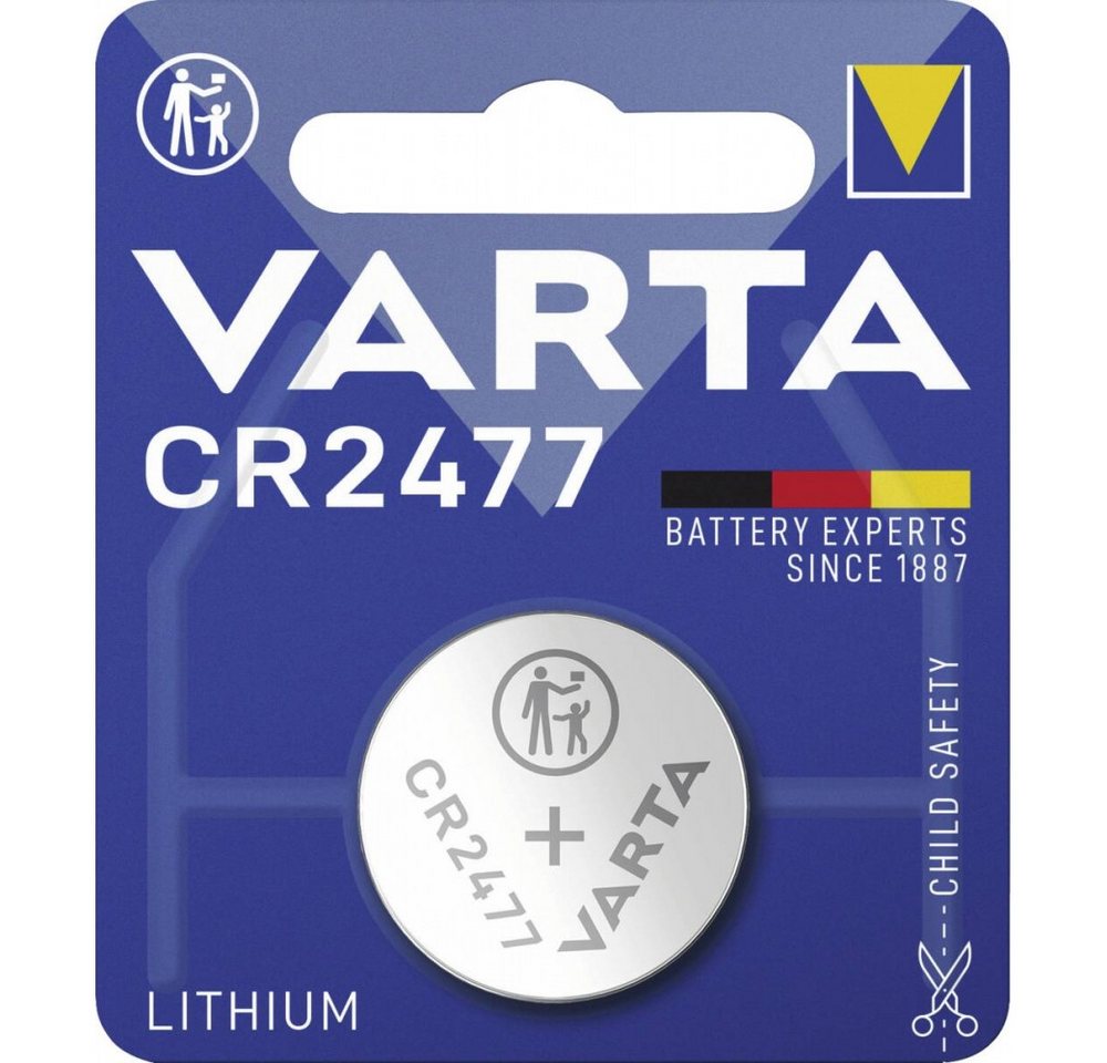 VARTA Varta CR2477 Knopfzellen-Batterie für Elektronik. Akku Varta CR2477 Electronics (3 Volt V), Hohe Lithium-Leistung, 3 Volt Spannung, Durchmesser 2.4 cm von VARTA