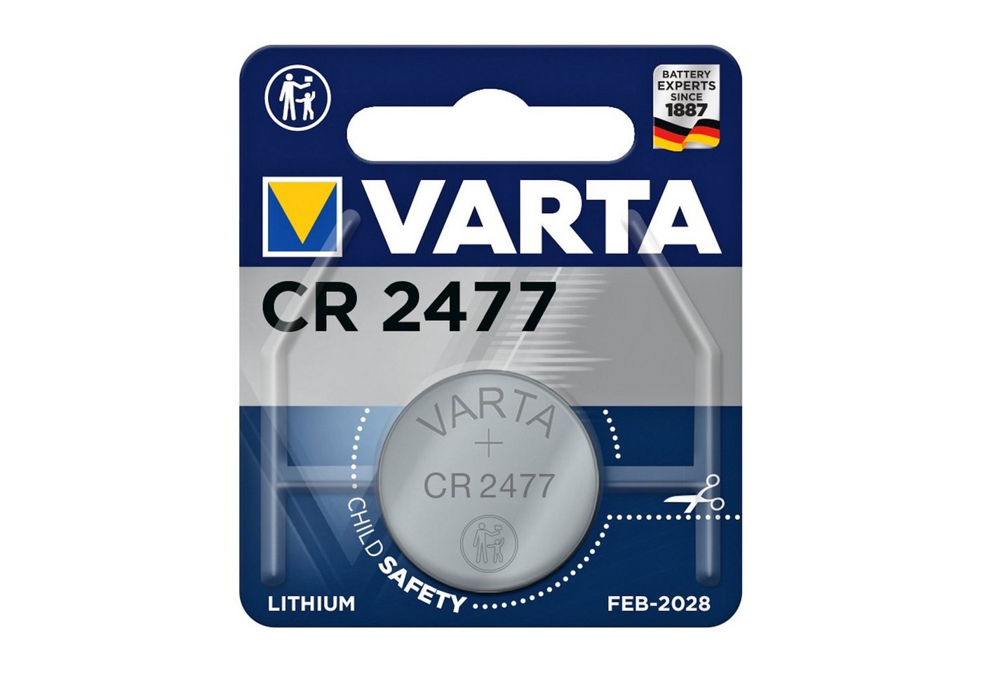 VARTA Varta CR2477 Lithium Knopfzelle 24,5 x 7,7mm 1 Stück Batterie, (3,0 V) von VARTA