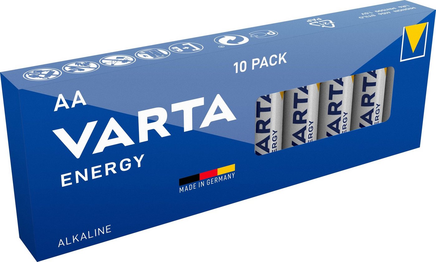 VARTA Varta Energy Batterie Alkaline, Mignon, AA, LR06, 1.5V 10er Pack Batterie, (1,5 V) von VARTA