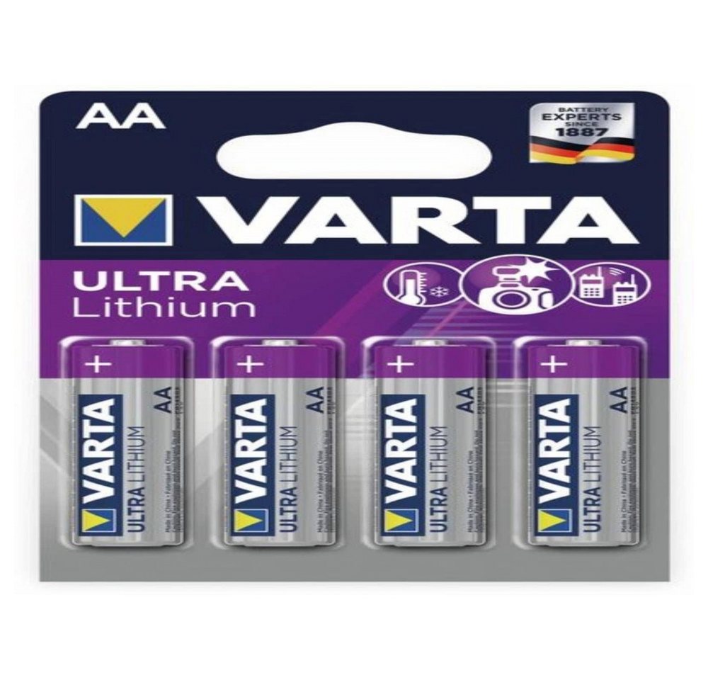 VARTA Varta Lithium AA 4er Blister - Hochleistungsbatterien. Akku Bezeichnung: Hochwertiger Bluetooth-Lautsprecher (230 Volt V), Wasserfest und stoßfest von VARTA