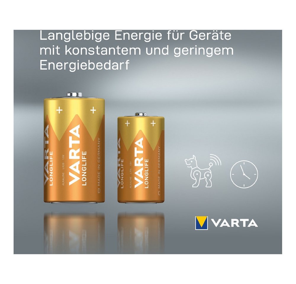 VARTA Varta Longlife C Batterien 2er Blister Akku Varta Longlife C 2er Blister, Lange Lebensdauer und hohe Zuverlässigkeit VARTA Varta Longlife C Batterien 2er Blister Akku Varta Longlife C 2er Blister, Lange Lebensdauer und hohe Zuverlässigkeit von VARTA