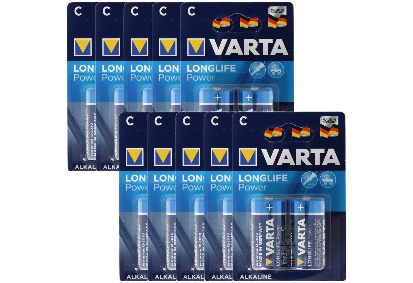 VARTA Varta Longlife Power (ehem. High Energy) Baby C Batterie 4914 10x 2er Batterie, (1,5 V) von VARTA
