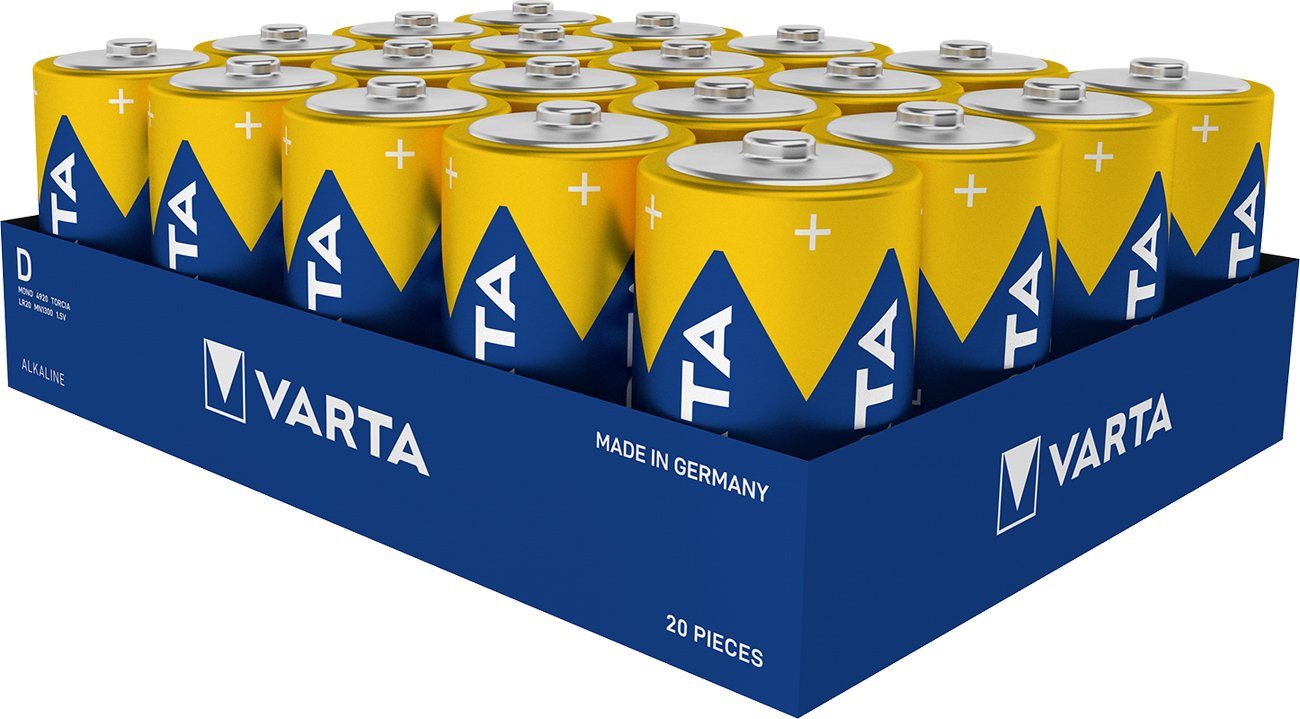 VARTA Varta Longlife Power ehem. High Energy Mono D Batterien 4920 im 20er Batterie, (1,5 V) von VARTA