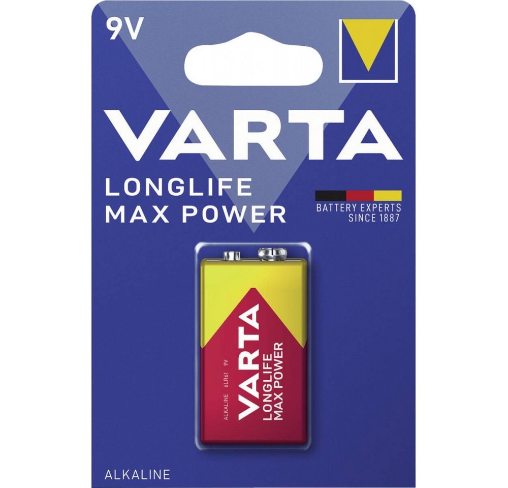 VARTA Varta MAX TECH 4722 9V Alkaline E-Block Batterie Akku Varta MAX TECH 4722 9V 1er Bli (9 Volt V), Hohe Zuverlässigkeit von VARTA