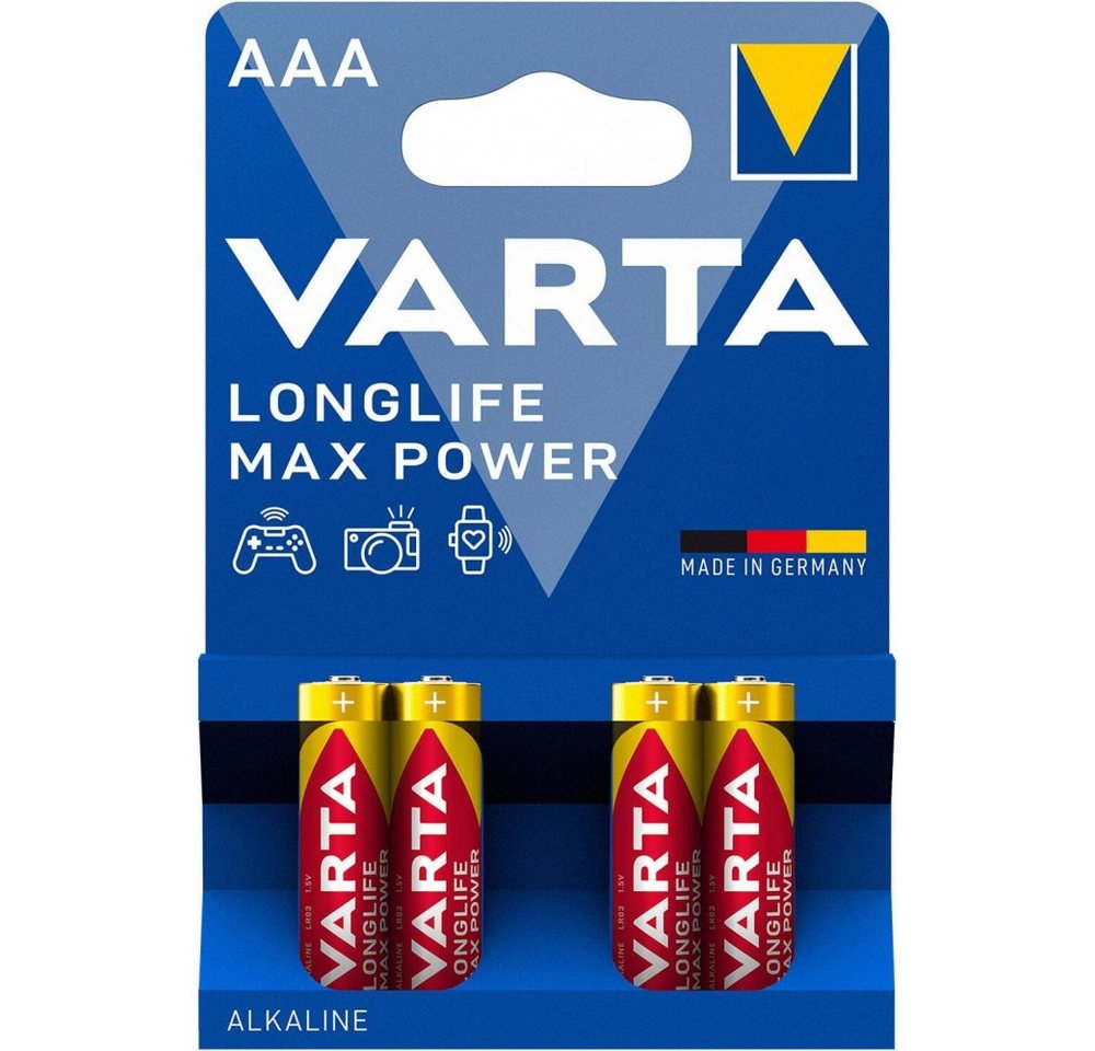 VARTA Varta Max Tech AAA 4er Blister Micro-Batterien Akku Varta Max Tech AAA 4er Blister Micro-Batterie (1,5 V V), Verbesserte Max Tech Technologie von VARTA